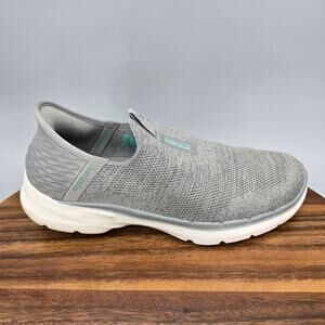 Skechers Slip-ins Shoes Womens 9 Gray Go Walk 6 Slip On Walking Low Top Sneakers